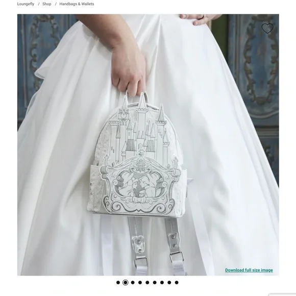 Loungefly White and Gray Castle Backpack - Picture 2 of 7